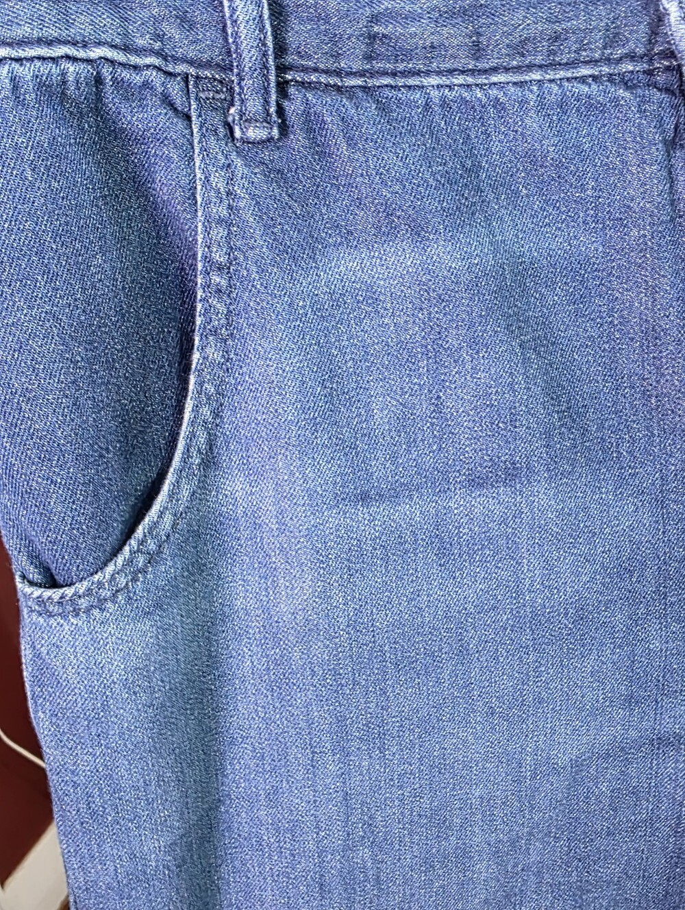 Uniqlo High Rise Wide Leg Jeans Distressed Raw Hem Denim - Picture 4 of 7